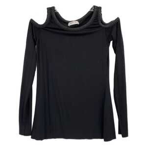 Bailey 44 Black Cold Shoulder Long Sleeve Top | Women’s XS